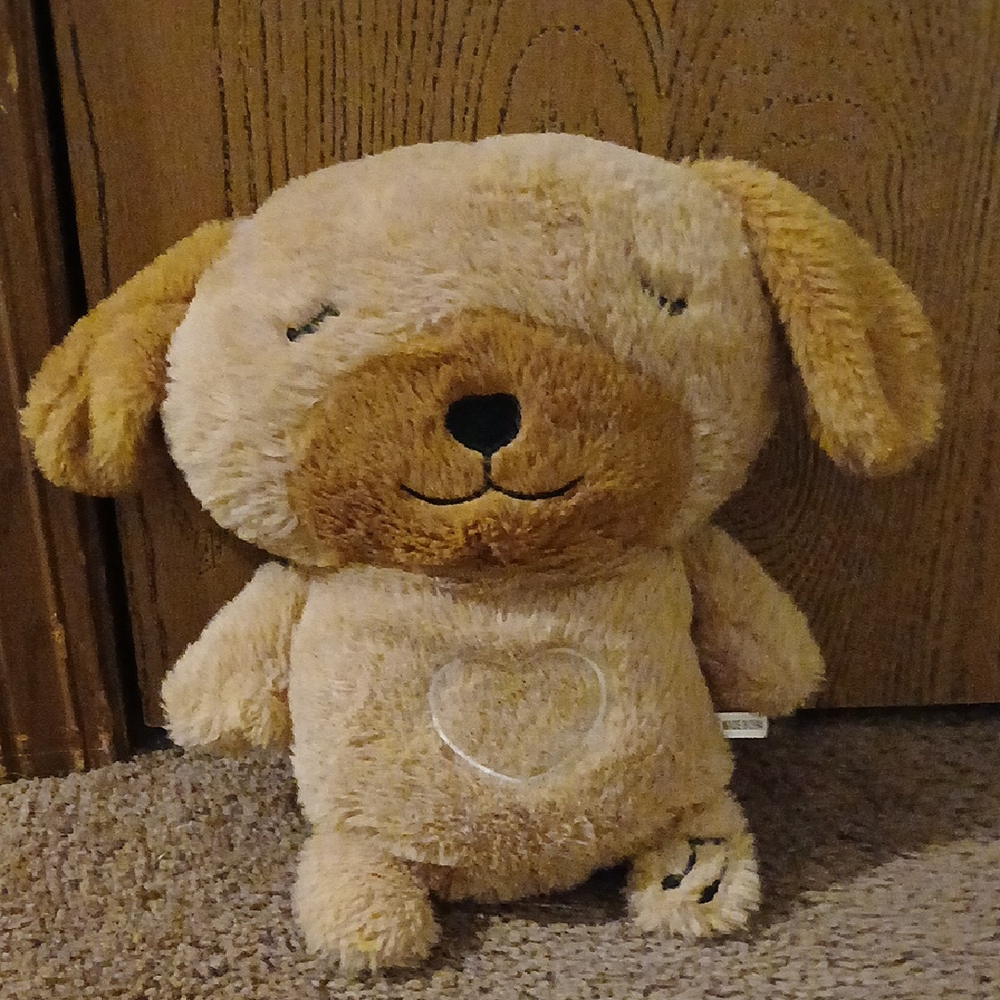 Plush Dog Toy - Tan and Brown